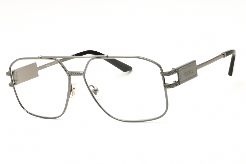 NWT Versace VE1302-1001 Gray Rectangle 59mm Glasses